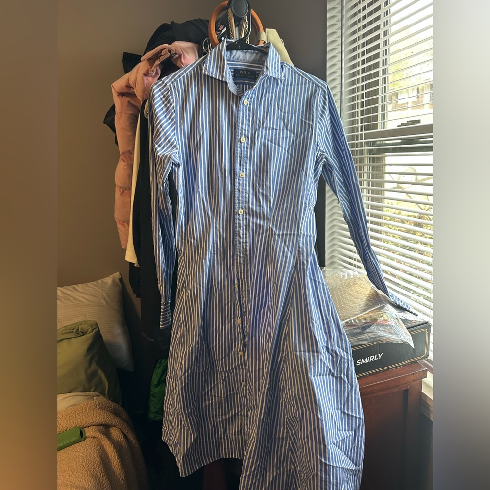 Women’s Polo Ralph Lauren pinstripe flare dress